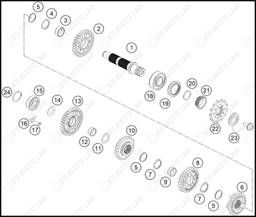 TRANSMISSION II - COUNTERSHAFT, 2024 KTM 250-SX-F