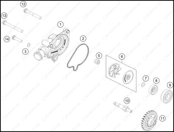 WATER PUMP, 2025 KTM 150-SX