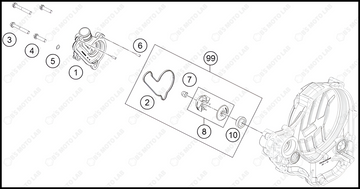 WATER PUMP, 2022 KTM 250-SX-FE