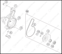 WATER PUMP, 2022 KTM Duke-200