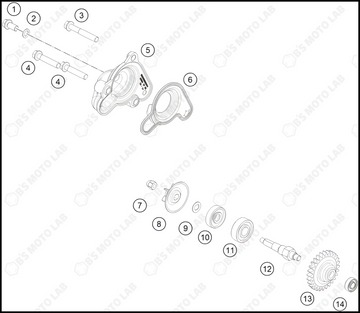 WATER PUMP, 2025 KTM 50-SX