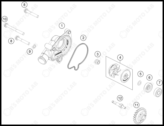 WATER PUMP, 2025 KTM 250-SX