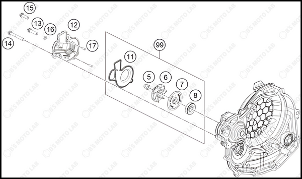 WATER PUMP, 2023 KTM 450-SX-F