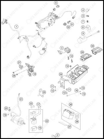 WIRING HARNESS, 2025 KTM 250-SX