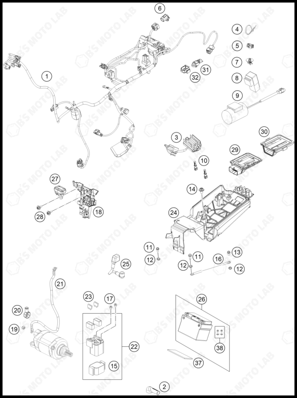 WIRING HARNESS, 2025 KTM 250-SX