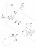 BRAKE CALIPER REAR, 2013 KTM 300-XC-W