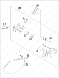 BRAKE CALIPER REAR, 2013 KTM 200-XC-W