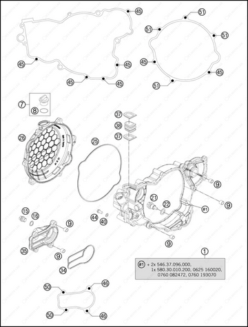 CLUTCH COVER, 2013 KTM 300-XC-W