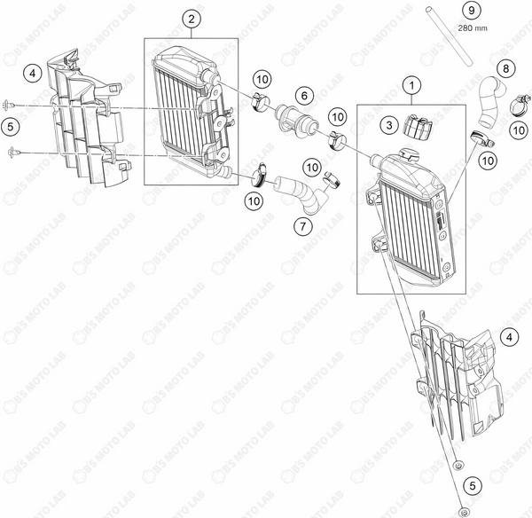 COOLING SYSTEM, 2024 KTM 65-SX