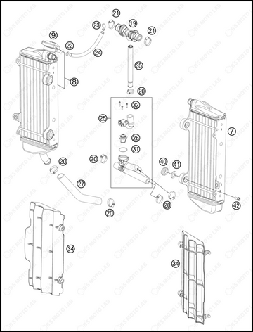 COOLING SYSTEM, 2013 KTM 200-XC-W