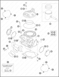 CYLINDER, CYLINDER HEAD, 2013 KTM 300-XC-W