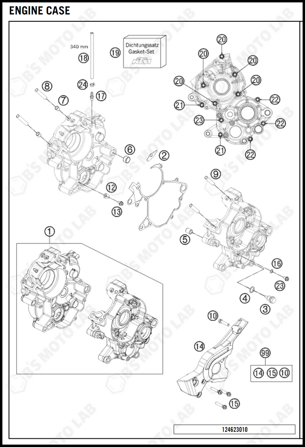 ENGINE CASE, 2019 KTM 65-SX