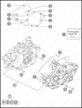 ENGINE CASE, 2013 KTM 200-XC-W