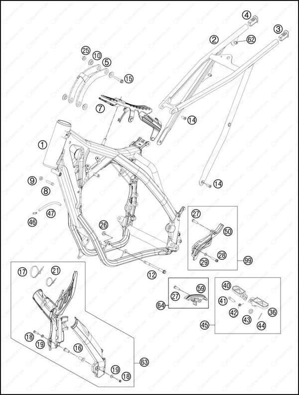 FRAME, 2013 KTM 300-XC-W