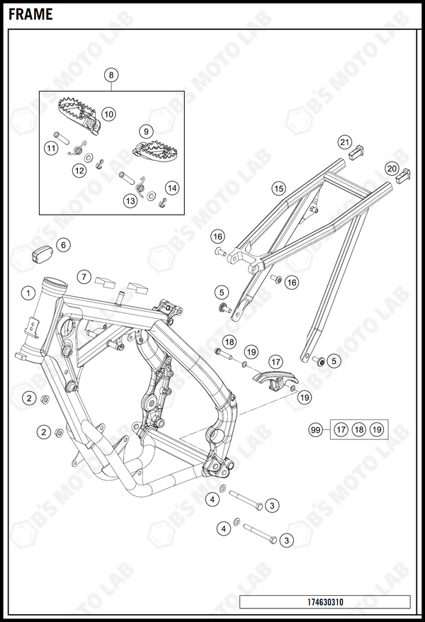 FRAME, 2019 KTM 65-SX