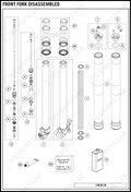FRONT FORK DISASSEMBLED, 2019 KTM 65-SX