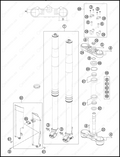 FRONT FORK, TRIPLE CLAMP, 2013 KTM 200-XC-W