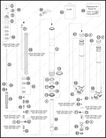 FRONT FORK DISASSEMBLED, 2013 KTM 200-XC-W