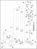 FRONT FORK, TRIPLE CLAMP, 2013 KTM 300-XC-W
