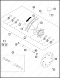 FRONT WHEEL, 2013 KTM 200-XC-W
