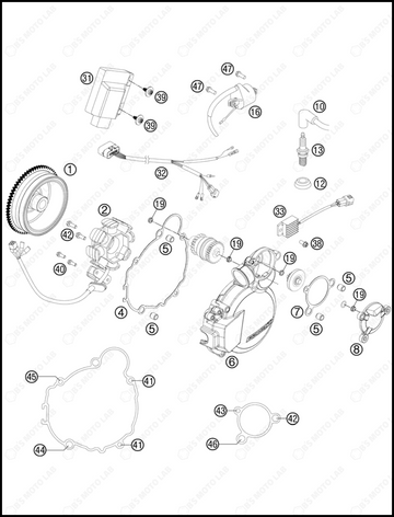 IGNITION SYSTEM, 2013 KTM 200-XC-W