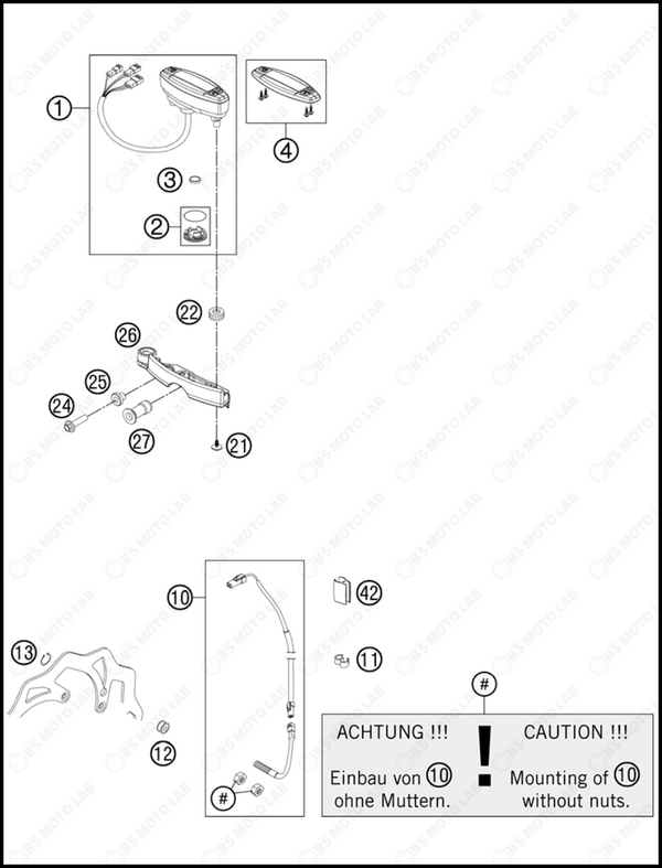 INSTRUMENTS / LOCK SYSTEM, 2013 KTM 200-XC-W