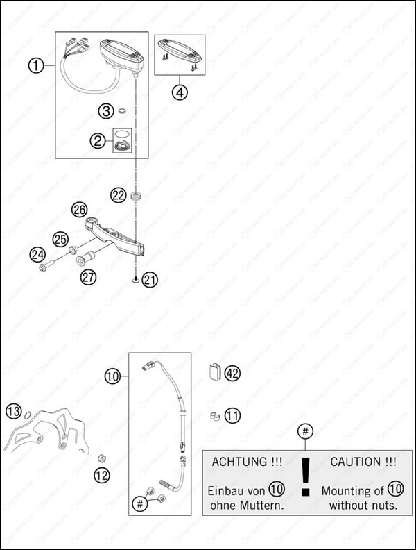 INSTRUMENTS / LOCK SYSTEM, 2013 KTM 300-XC-W