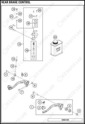 REAR BRAKE CONTROL, 2019 KTM 65-SX