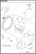 REAR WHEEL, 2019 KTM 65-SX