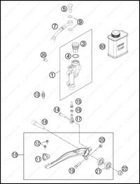 REAR BRAKE CONTROL, 2013 KTM 200-XC-W