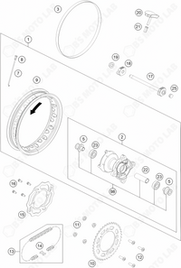 REAR WHEEL, 2024 KTM 50-SX-F