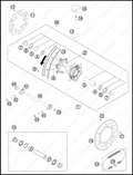 REAR WHEEL, 2013 KTM 200-XC-W