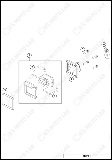 REED VALVE CASE, 2021 KTM 85-SX-17-14