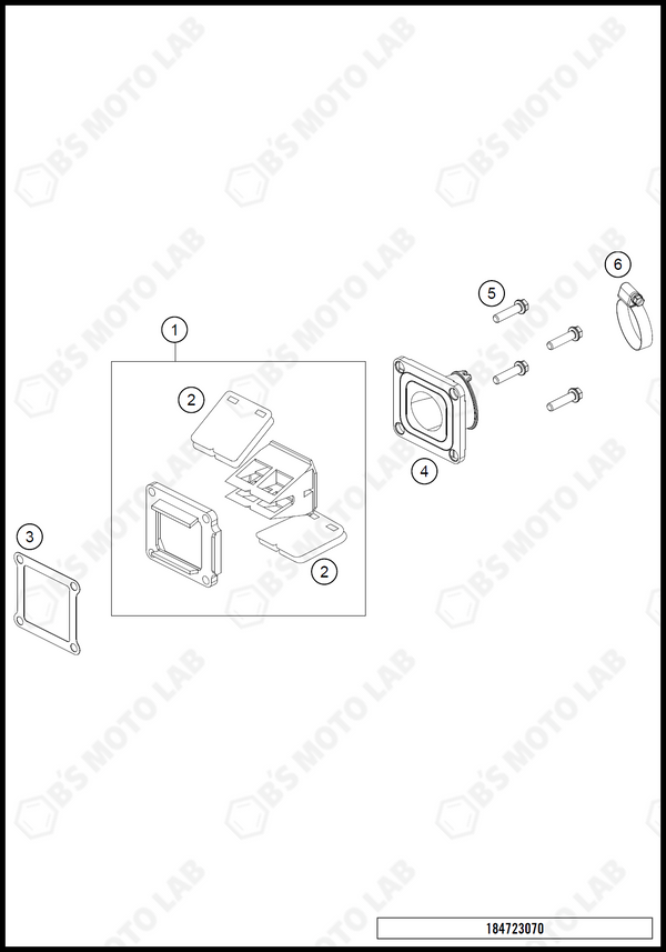 REED VALVE CASE, 2021 KTM 85-SX-17-14