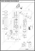 SHOCK ABSORBER DISASSEMBLED, 2019 KTM 65-SX