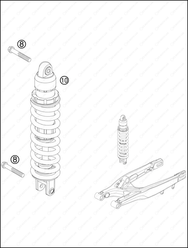 SHOCK ABSORBER, 2013 KTM 300-XC-W