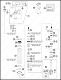 SHOCK ABSORBER DISASSEMBLED, 2013 KTM 200-XC-W