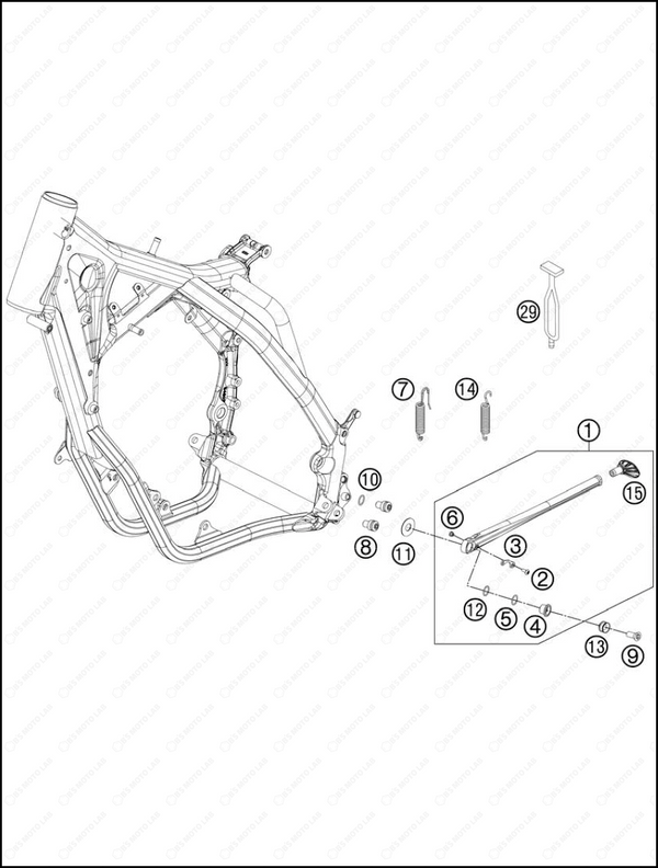 SIDE / CENTER STAND, 2013 KTM 300-XC-W