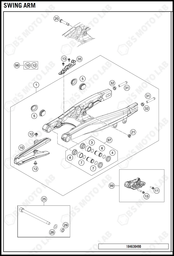 SWING ARM, 2019 KTM 65-SX