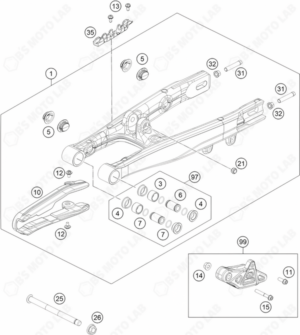 SWING ARM, 2024 KTM 50-SX-F