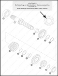 TRANSMISSION I - MAIN SHAFT, 2013 KTM 200-XC-W